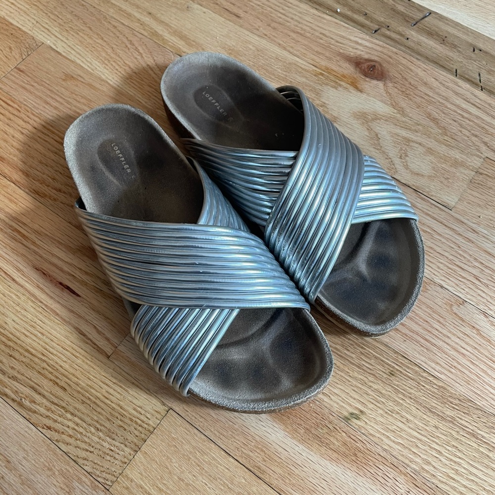 Loeffler Randall Silver Petra Sandals